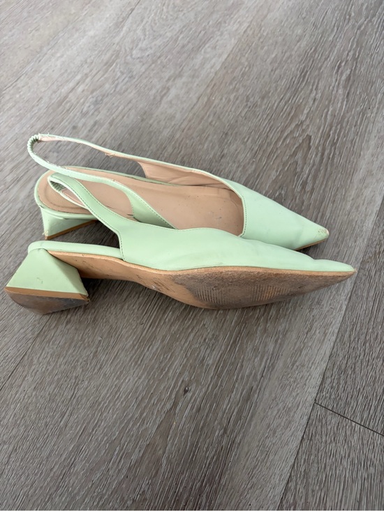 Shoes - Women’s Pointed Slingback Low Heel Pumps in Mint